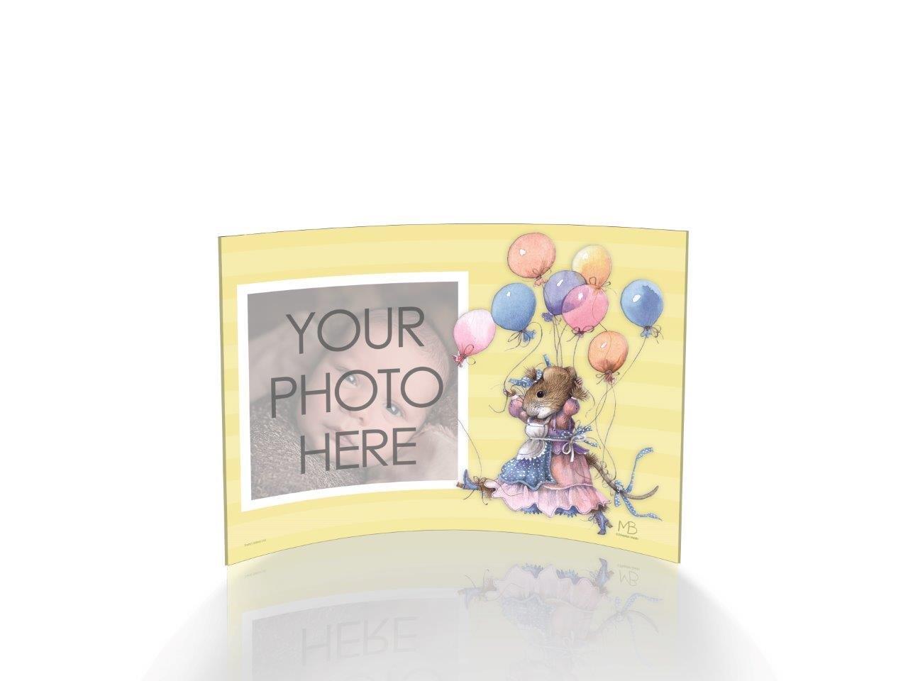 Marjolein Bastin (Vera The Mouse Balloons - Personalized)  7" x 5" Curved Acrylic Print